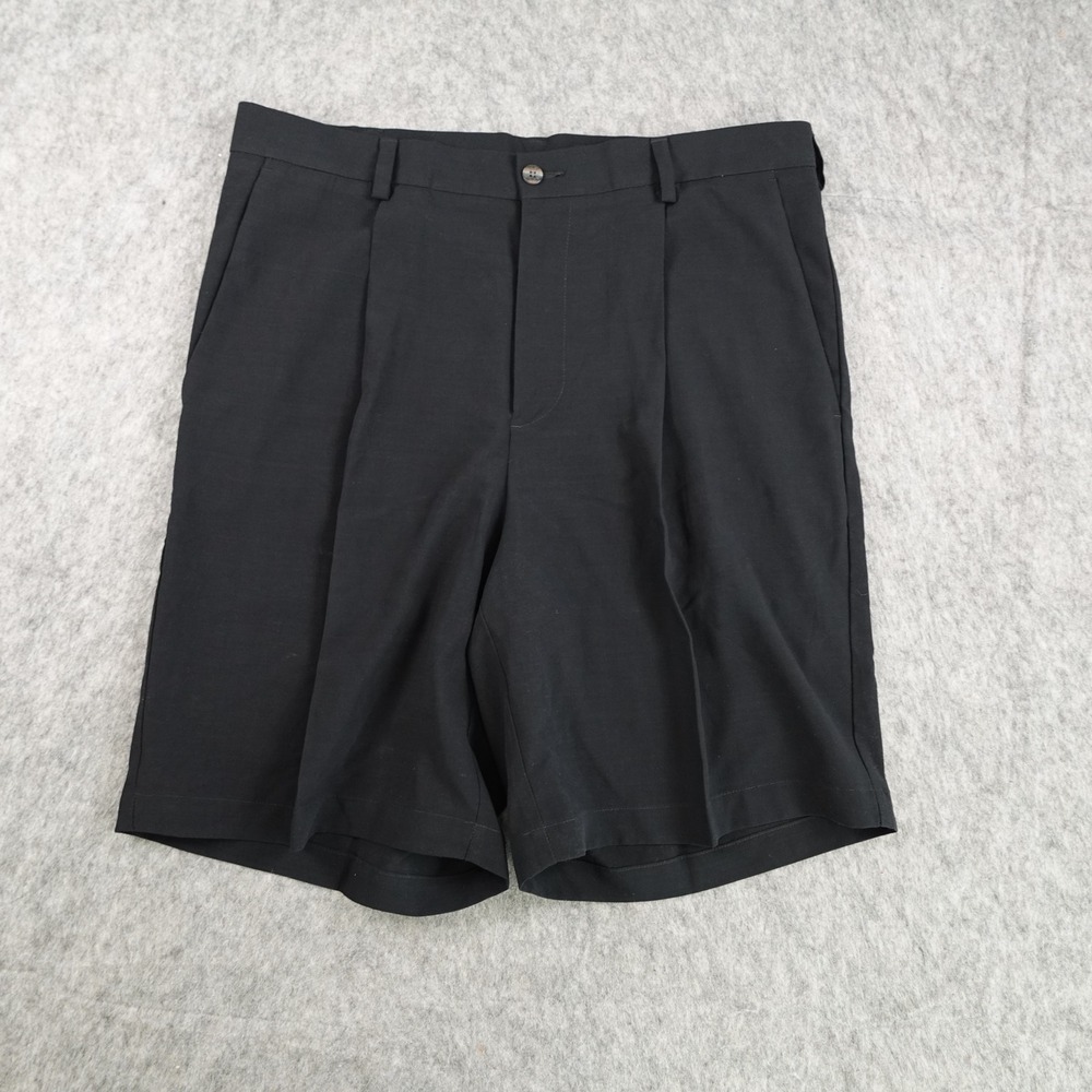 Nike Shorts Mens 35 Black Pleated Golf Performance Activewear 9"